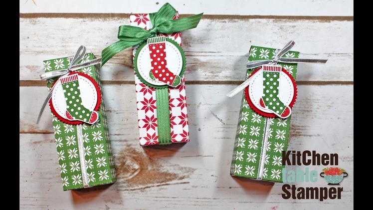 Stampin' Up! Hang Your Stocking Kisses Box Tutorial LIVE with Kitchen Table Stamper