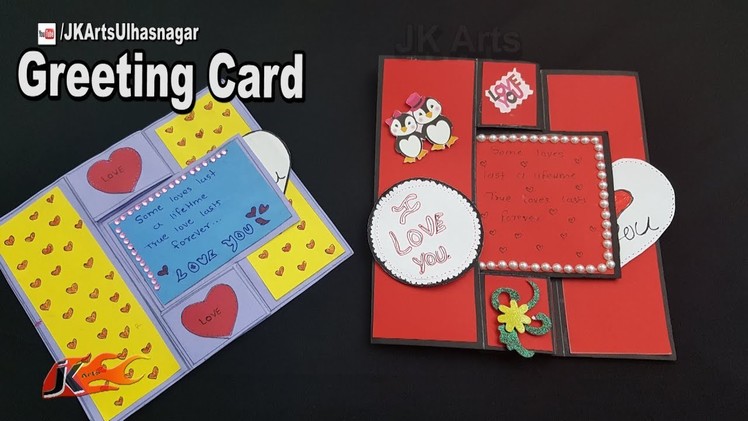 Swing Card Tutorial | Valentine's Day Greeting Card | How To Make | JK Arts 1307