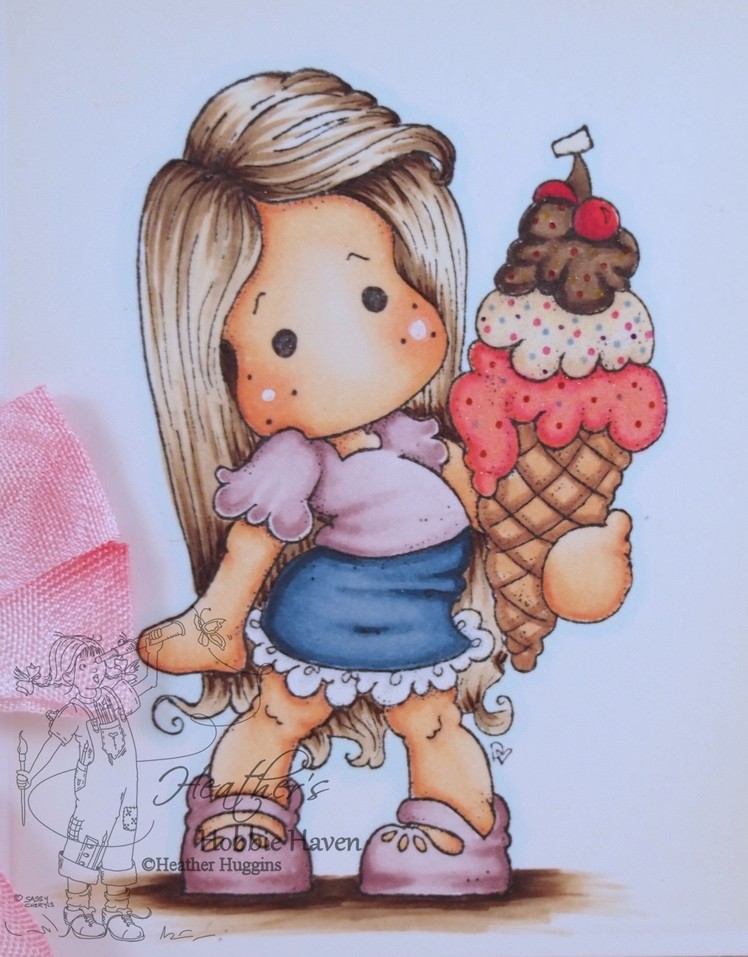 Tilda with Cherry Ice Copic Coloring Card Kit