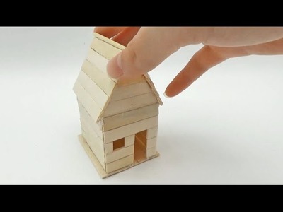 Very Easy and Simple to Make Popsicle Stick House - Time Lapse