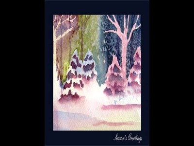 Watercolor christmas cards