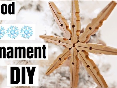 Wood snowflake ornament DIY dollar tree | Christmas 2018