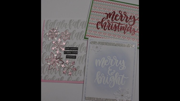3 Word Based Christmas Cards (with MFT Stamps)