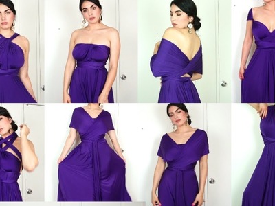 +8 WAYS to Wear a CONVERTIBLE INFINITY DRESS (Purple Color) | DRESS AND CHARM
