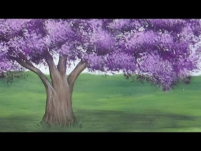 Acrylic Painting Jacaranda Tree Painting
