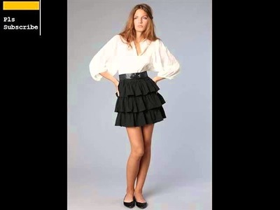 Black Ruffle Skirt For Woman | Skirts Samples For Ladies Romance