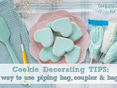 COOKIE DECORATING TIPS -  The Easy Way to use Piping Tips, Couplers & Bag Clips
