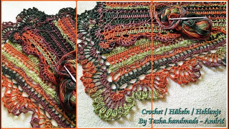 Crocheted multifunctional scarf.shawl.wrap Part 1 - Step by step for beginners!