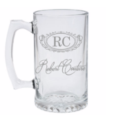 Customized Engraved Beer mug with name and initials