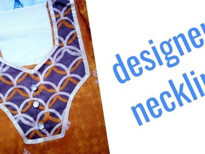 Designer neckline cutting and stitching