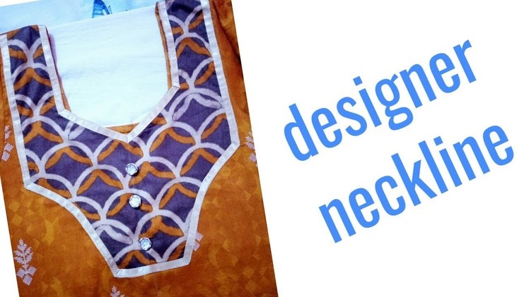 Designer neckline cutting and stitching