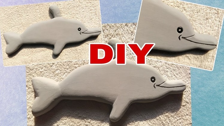 DIY dolphin using plaster
