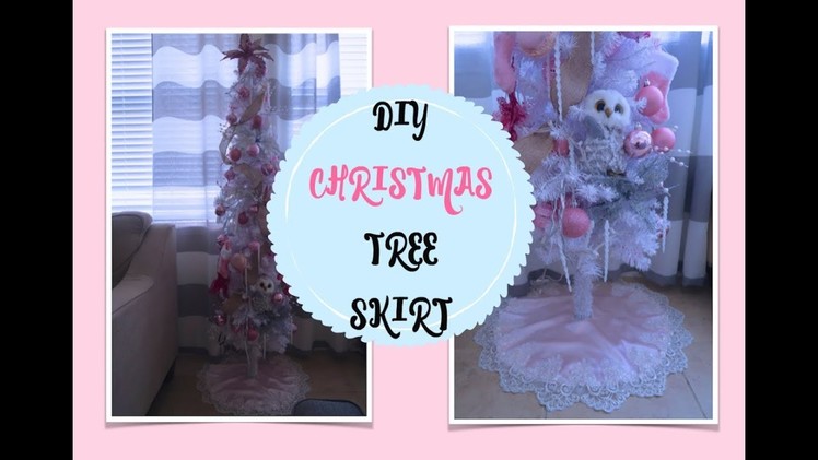 DIY EASY AND ELEGANT CHRISTMAS TREE SKIRT, EASY SEWING PROJECT FOR BEGINNERS