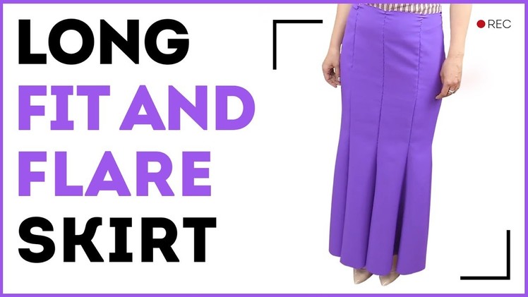 DIY: How to make a long fit-and-flare skirt. Making an 8-gore long skirt. Sewing tutorial.