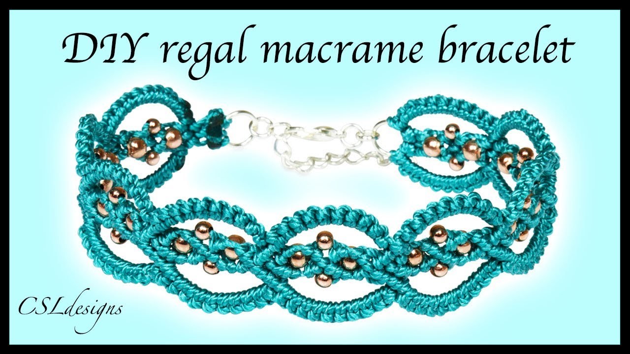 DIY regal macrame bracelet