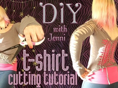 ✂️ DIY Shirt Cutting Longsleeve t-shirt weaving No-sewing