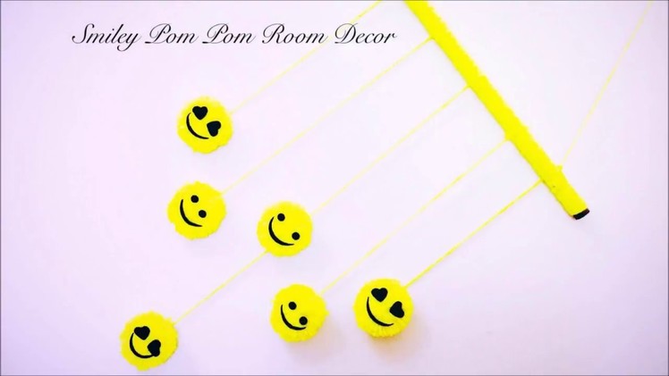 DIY Smiley Pom Pom Room Decor | Easy Wall Hanging Ideas | Karthika Loves DIY