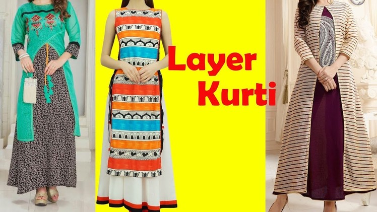 Double layer kurti cutting stitching ! designer side cut layer kurti ! DIY mastani dress