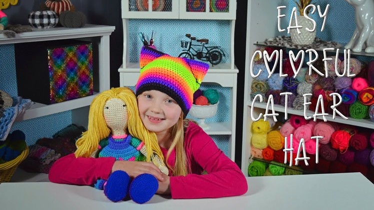 Easy Crochet Cat Ear Hat