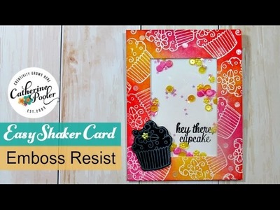 Easy Shaker Card with the White Emboss Resist Technique