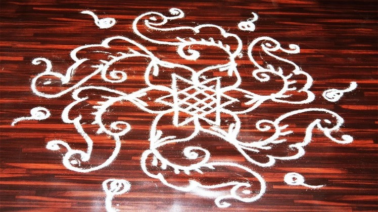 Easy&Simple Rangoli Without Dots|Kolam Freehand Designs|Karthigai Deepam Special Easy Rangoli