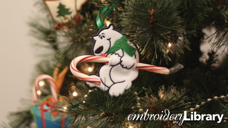 Embroidered Candy Cane Holders, In the Hoop