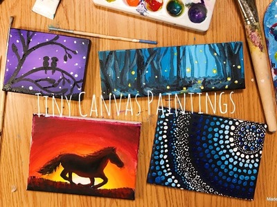 EVEN MORE TINY CANVASES- painting tiny canvases 2