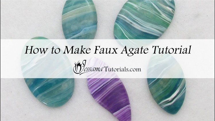 Faux Agate Polymer Clay Pendant Tutorial