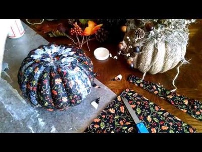 Flosstube Tutorial # 2 - Fabric Covered Pumpkins