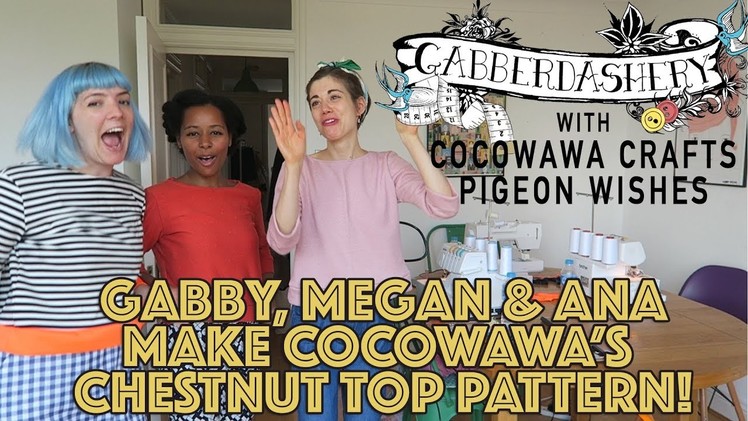 Gabby and Megan with Cocowawa make the new pattern .  The Chestnut Sweater