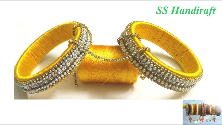 Gold Color Silk Thread Bangles