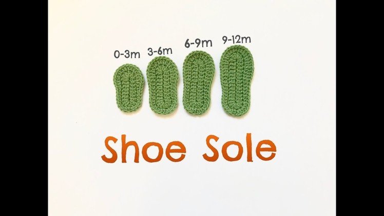Guide to Crochet Shoe Sole. Crochet baby shoe sole