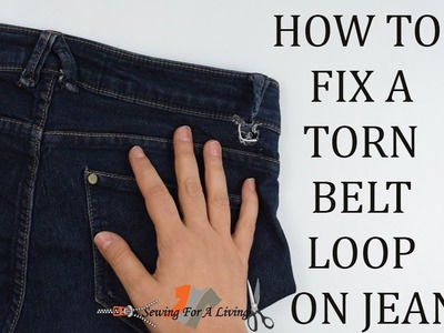 How to fix a torn belt loop on Jeans