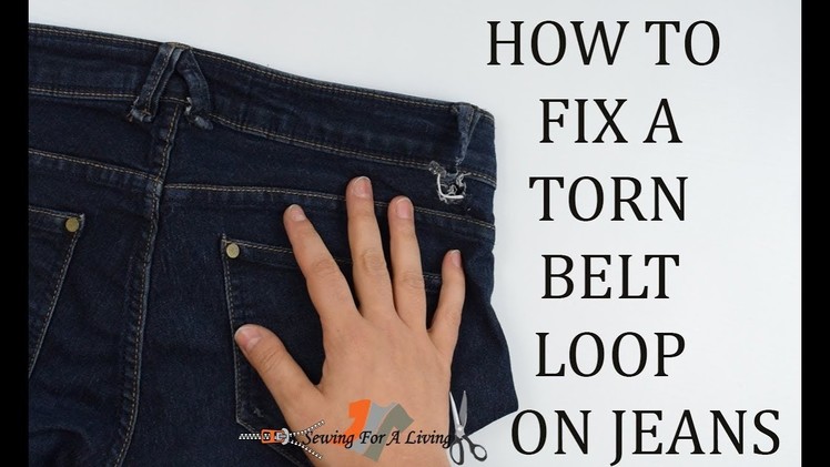 How to fix a torn belt loop on Jeans