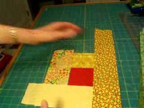 How to lay out a log cabin quilt square
