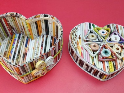 How to make a jewellery box using newspaper & Cardboard DIY Newspaper Craft Idea LifeStyle Designs