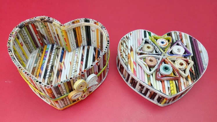How to make a jewellery box using newspaper & Cardboard DIY Newspaper Craft Idea LifeStyle Designs