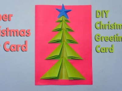 How to Make Paper Christmas Tree Greetings Card (Christmas Crafts) | DIY Christmas Card