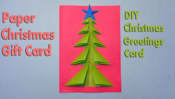 How to Make Paper Christmas Tree Greetings Card (Christmas Crafts) | DIY Christmas Card