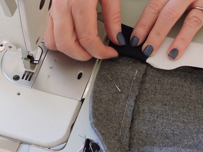 How to Sew a tailored Waistand using Petersham part 1
