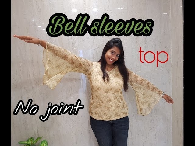 How to sew Bell sleeves top | No joint for bell | Trending design | tailoring tutorial | DIY project