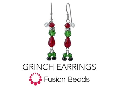 Learn how to make the Grinch Earrings by Fusion Beads