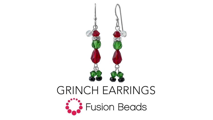 Learn how to make the Grinch Earrings by Fusion Beads