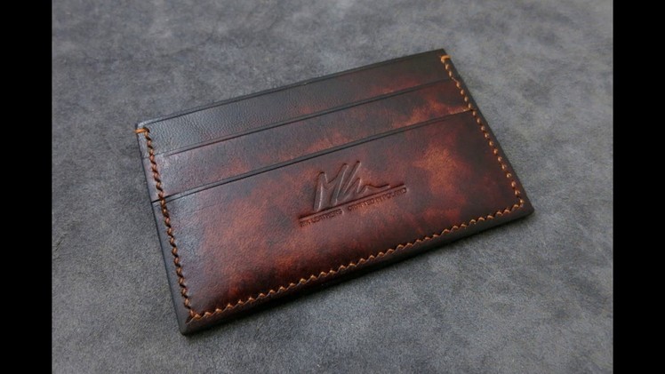 Making of leather card holder - MK Leathers
