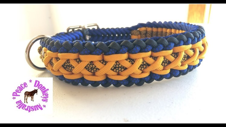 Modified Sanctified Criss Cross - adjustable paracord dog collar