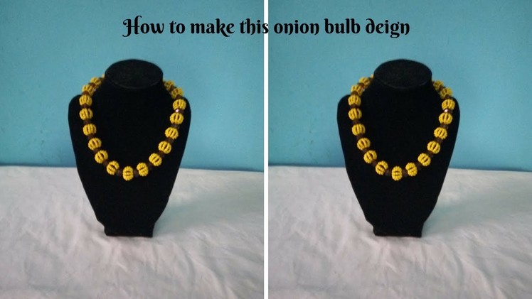 Onion bulb beaded necklace or bracelet tutorial