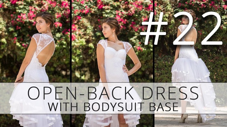 Open-back dress with a bodysuit base. How to make a wedding dress. p22