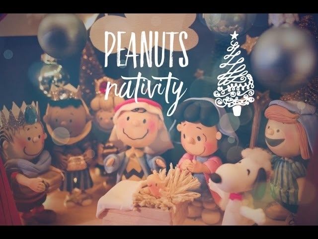 Peanuts nativity in air dry clay