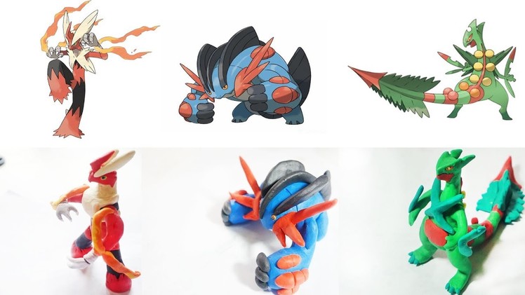 Pokemon Clay Requests #2: Mega Blaziken, Mega Swampert , Mega Sceptile