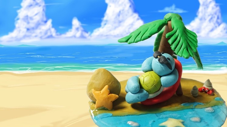 Pokemon Clay : Squirtle - Holidays On The Beach.